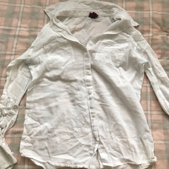 Chic + Elegant White Button-Down Dress Shirt - Picture 4 of 6